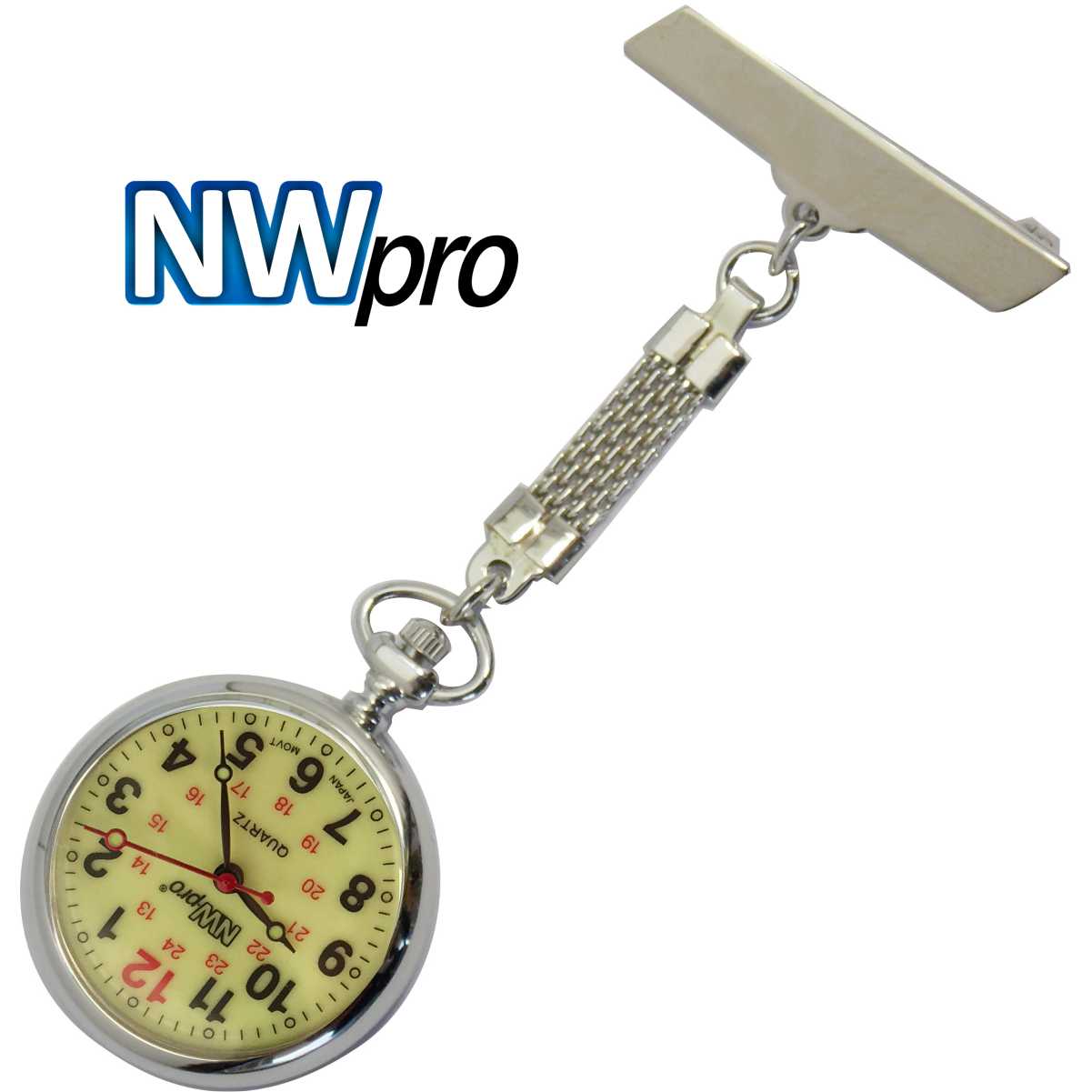 Nurses Pinned Watch - NW•PRO Braided - Silver - Luminous